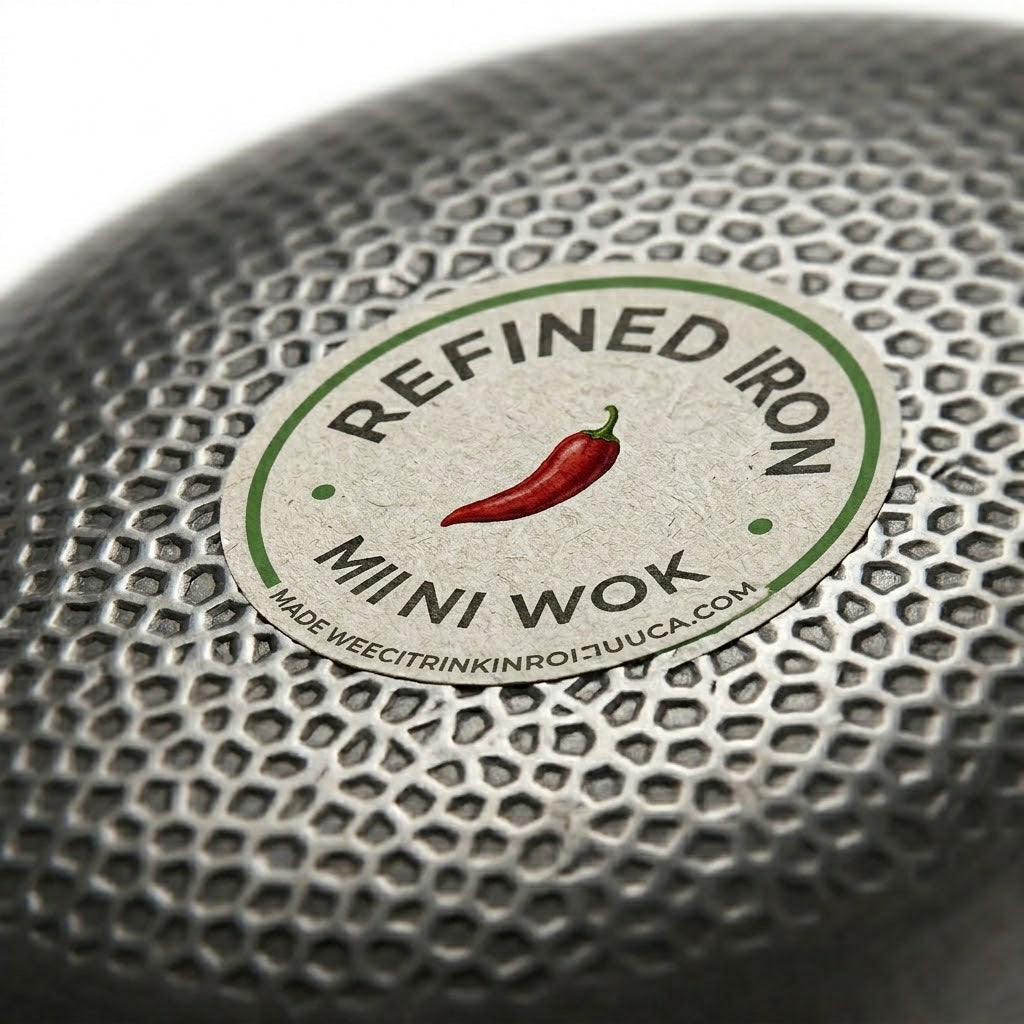 Refined Iron Mini Wok 32cm – 52x32x10cm, 1233g – SKU 8198