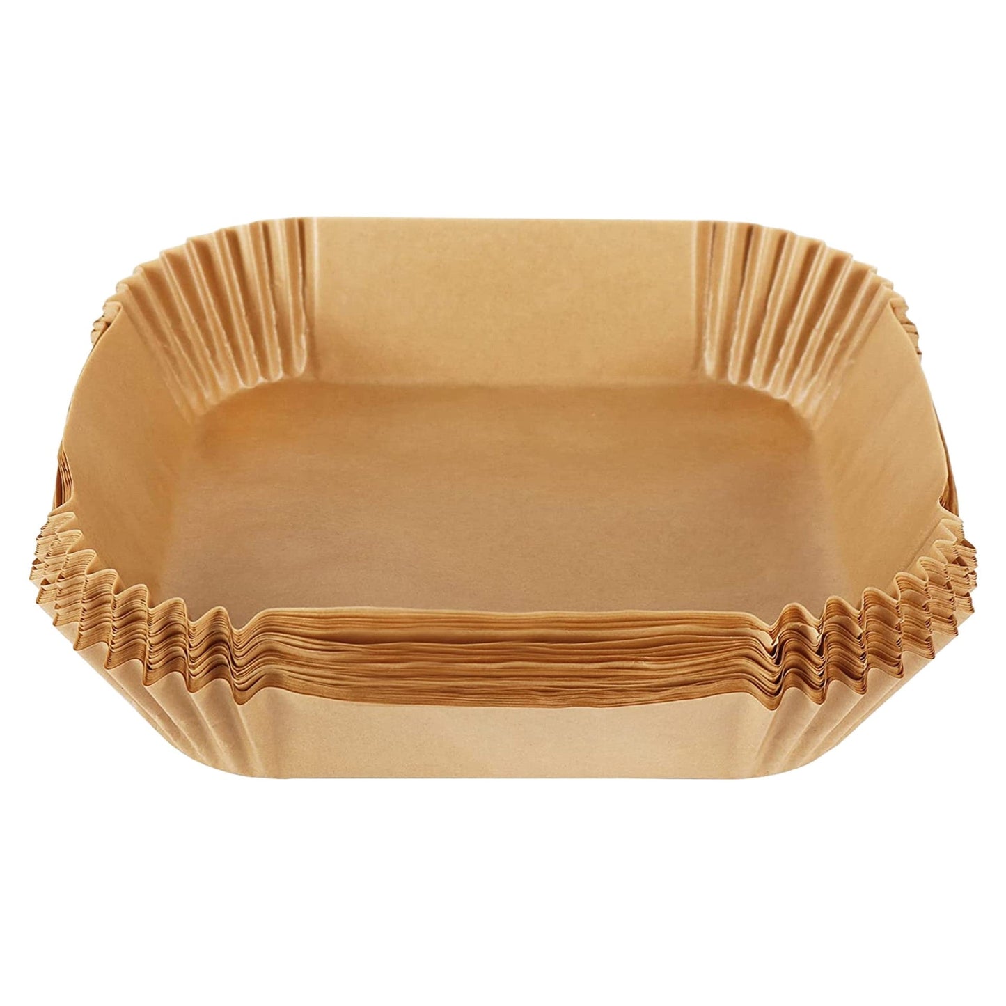SQ Professional Kitchen Baking Brown Paper Air Fryer Liners Square 20 x 20 x 4.5 cm 50pcs 10613