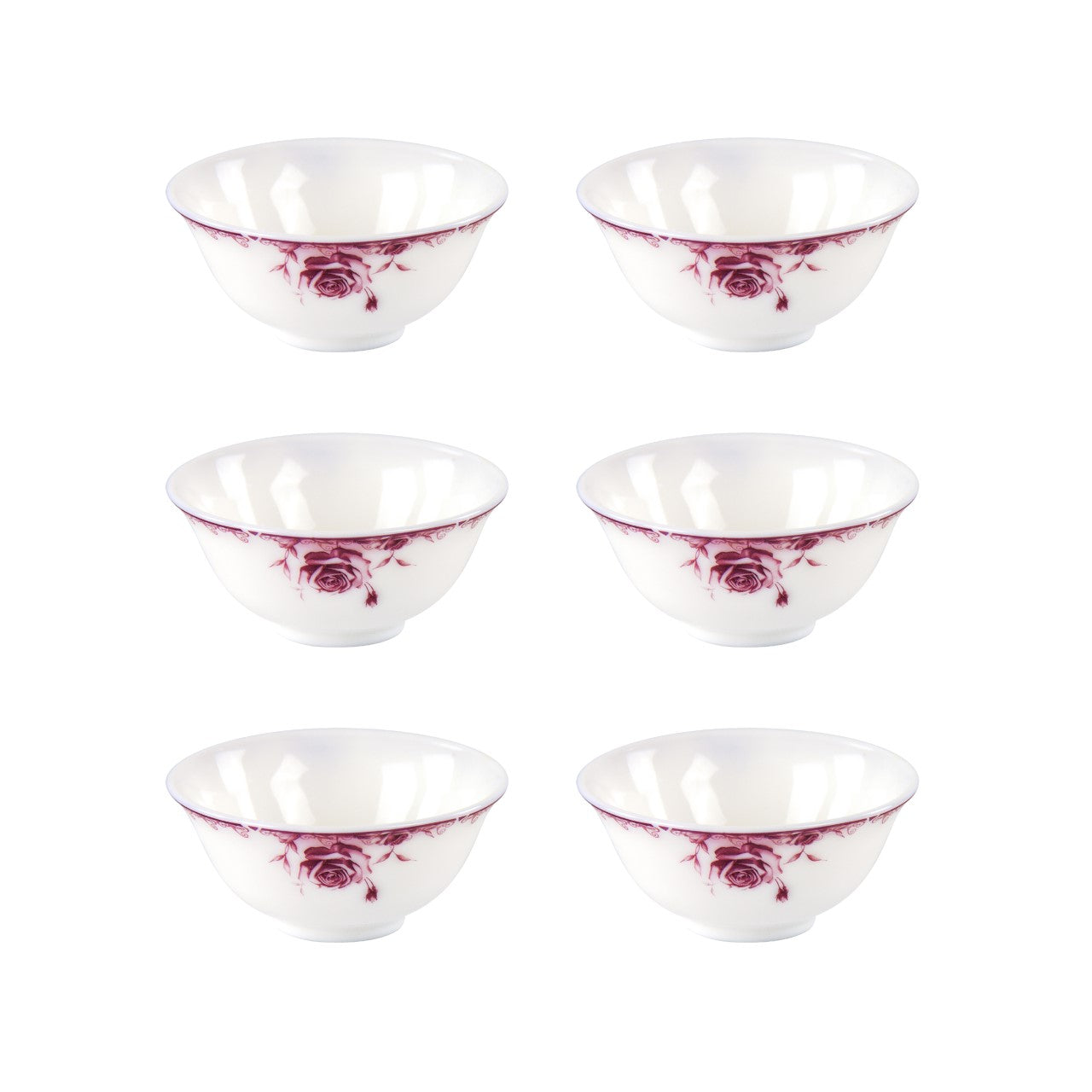 Opal Glass Serving Dish Snack Bowl Set of 6 Elisa 10x4cm 1644