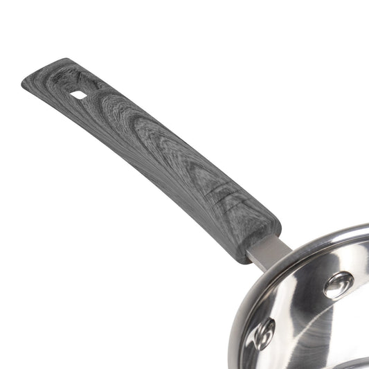 SQ Professional Lustro Touch Stainless Steel Cookware Set of 6 Black 9966